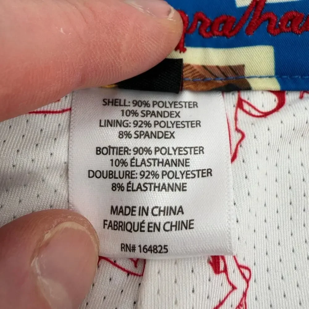 NWT Robert Graham Quick Dry Blue Postcards Swim Trunks Size XL